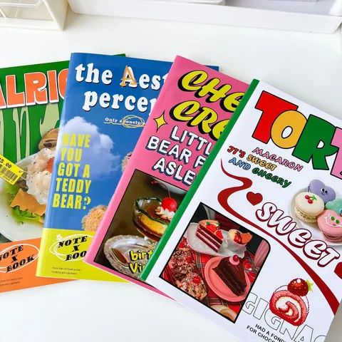 American Style Cartoon Creative Saddle Stitch Notebook Cute Daily Record Diary Student Study Notebook