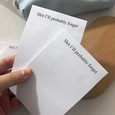 Minimalist English Slogan Memo Pad Sticky Notes Paper Self-Adhesive Cute Stationery Office School Supplies