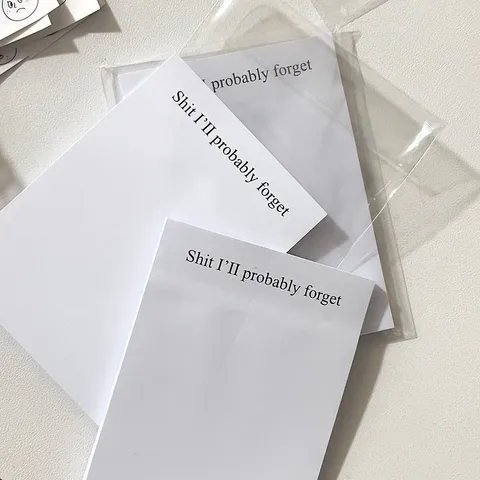 Minimalist English Slogan Memo Pad Sticky Notes Paper Self-Adhesive Cute Stationery Office School Supplies