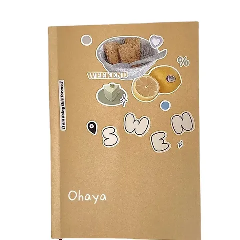 Vintage Kraft Paper Notebook Blank Journal Diary Sketchbook Aesthetic Retro Stationery Writing Pad For School Office