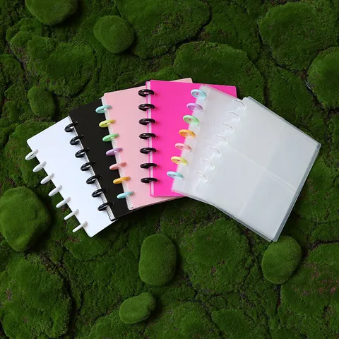 Loose Leaf Photo Album 3 Inch 4 Grid Small Card Storage Book PP Cover Mushroom Hole Notebook For Photocards