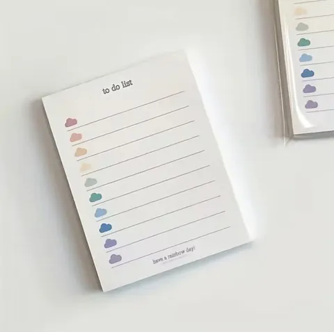 Bloc de Notas To Do List Nube Linda Estilo Coreano Cuaderno Estudiante Papel No Adhesivo Cuaderno Escolar Oficina