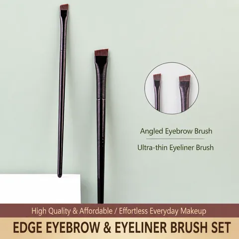 Synthetic Fiber Blade Eyeliner Brush Precision Angled Eyebrow Brush Single Makeup Brush Professional Beauty Tool
