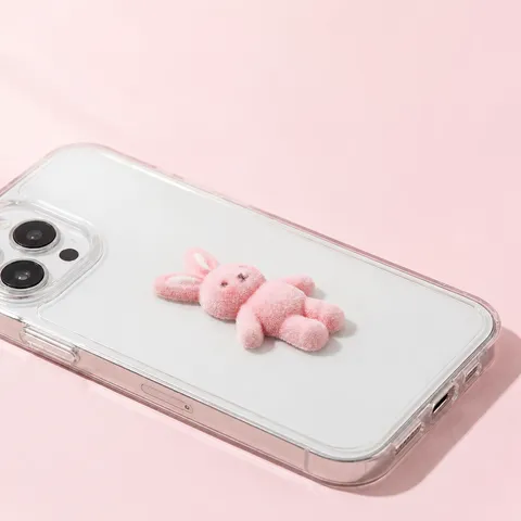 Cute 3D Stereo Flocking Stickers Cartoon Animal Relief Stickers Journaling Phone Case Decorative Stickers