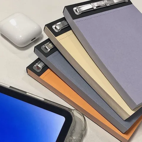 Creative Retro Sticky Notes Memo Pad American Style Journal Notebook With Metal Clip For Office School Daily Use