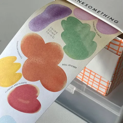 Minimalist Ins Style Colorful Sticky Notes Roll Planner Decorative Tearable Adhesive Memo Pads Cute Stationery Supplies