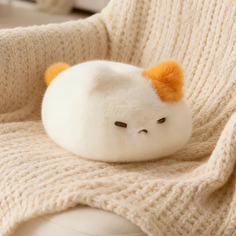 Cute Lying Cat Plush Toy Soft Stuffed Animal Bean Bag Kitty Doll Office Decompression Squishy Toy Animal Pillow Gift