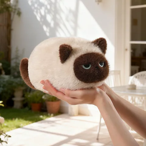 Cute Cat Plush Toy Stuffed Animal Doll Soft Fluffy Kitty Kitten Pillow Bag Pendant Stress Relief Toy Gift