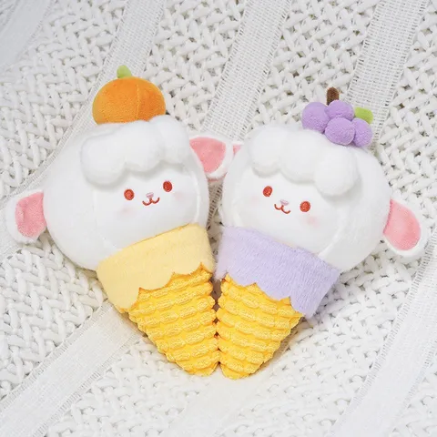 Mignon Dessin Animé Crème Glacée Mouton Peluche Jouet Fruit Cône Animal en Peluche Douce Fibre de Polyester Poupée Cadeau Enfant