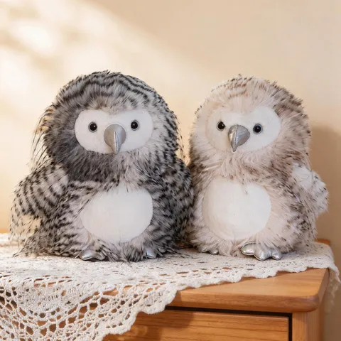 Simulation Owl Plush Toy Long Hair Stuffed Animal Cute Bird Aromatherapy Doll Home Decor Souvenir Gift