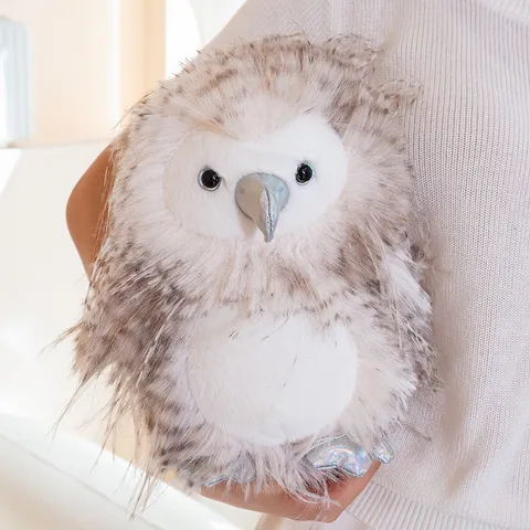 Simulation Owl Plush Toy Long Hair Stuffed Animal Cute Bird Aromatherapy Doll Home Decor Souvenir Gift