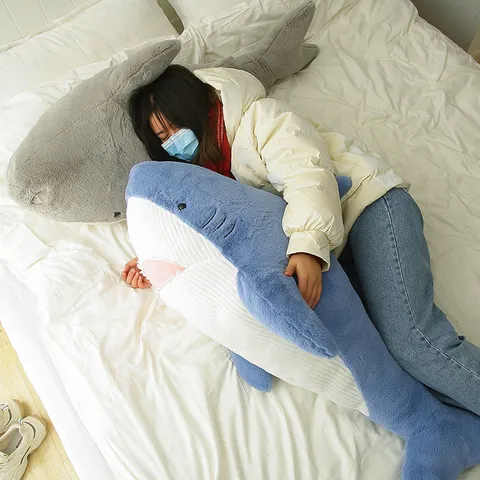 Large Ocean Shark Plush Toy Stuffed Animal Soft Sleeping Pillow Whale Doll For Kids Birthday Gift