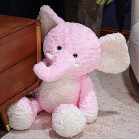 Süßer ausgestopfter Elefant Plüschtier Weiches Tier Puppe Umarmungskissen Flauschige Baumwolle Gefülltes Tier Kinder Geburtstagsgeschenk