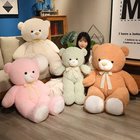 Giant Stuffed Teddy Bear Plush Toy Cute Big Doll Soft Hugging Pillow Birthday Gift for Girls Children