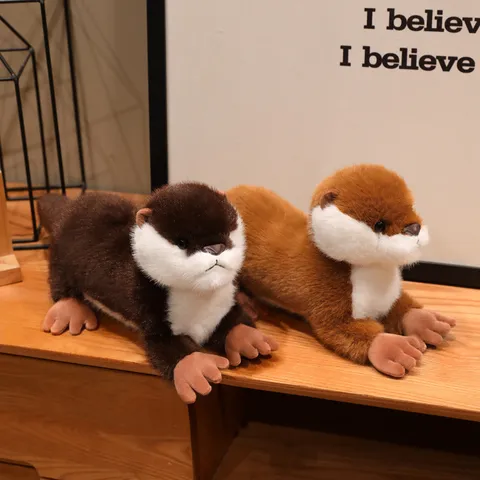 Simulation Otter Plush Toy Cute Stuffed Animal Doll Soft Pillow Home Decor