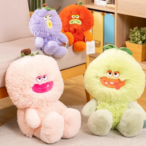Cute Long Plush Fruit Vegetable Stuffed Toy Funny Expression Soft Pillow Kids Companion Doll