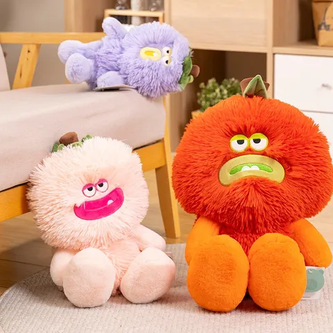 Cute Long Plush Fruit Vegetable Stuffed Toy Funny Expression Soft Pillow Kids Companion Doll
