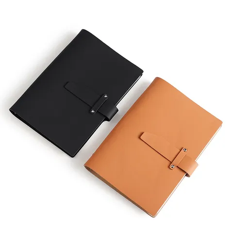 Cuaderno de Hojas Móviles de Cuero Genuino A5 A6 Diario de Negocios Planificador Agenda Retro Papelería de Oficina Regalo