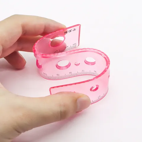 Ensemble de Règles en Plastique Souple Multifonctionnelles pour Étudiants Rose Règle Droite Triangle et Rapporteur pour Bureau et École