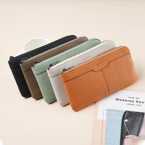 Ανδρικό Τσαντάκι Clutch από Γνήσιο Δέρμα Μαλακό Δέρμα Αγελάδας Μεγάλης Χωρητικότητας Φορητή Τσάντα Κινητού Casual Business