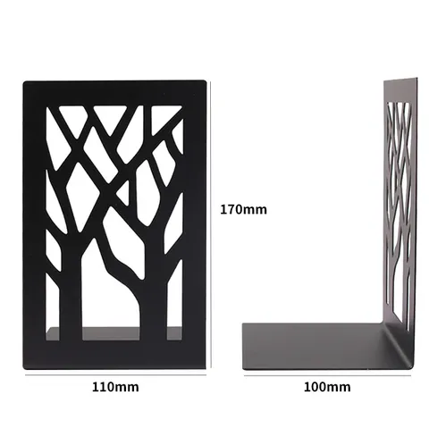 Creative Minimalist Hollow Metal Bookends For Desktop Book Storage Office School Book Shelf Organizer Home Decor