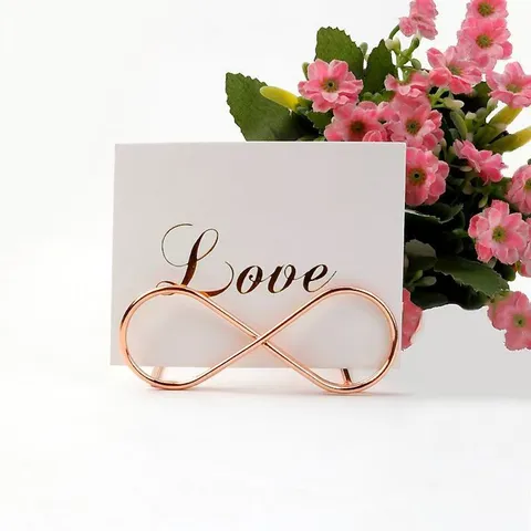 Metal Wire Memo Photo Holder Stand Table Place Card Holder Business Card Clip Desktop Message Display Stand For Office Wedding Party