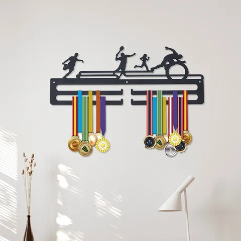 Metal Medal Display Hanger Marathon Sports Running Award Holder Medal Rack Wall Decor For Office Home