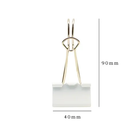 Creative Metal Large Binder Clips Swan Neck Paper Clamps Heavy Duty Office Stationery Clips Red And White Desk Supplies