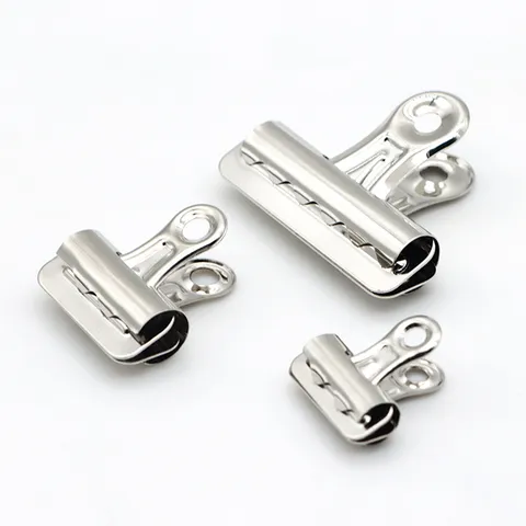 Silver Metal Binder Clips Heavy Duty Long Tail Paper Clamps Document Clips For School Office