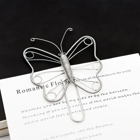 Creative Metal Wire Butterfly And Ant Paper Clips Cute Animal Shape Memo Clips Office Desk Stationery Decorative Bookmarks