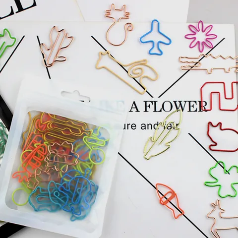 Creative Metal Paper Clips Cute Cartoon Shaped Office Stationery Decorative Bookmarks For School And Office