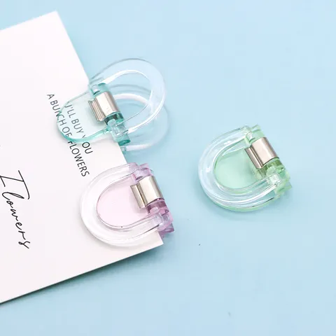 Transparent Plastic Universal Binder Clips Multi-functional Index Snack Sealing Clips Colorful Office Stationery