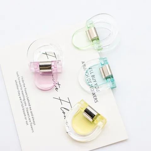 Transparent Plastic Universal Binder Clips Multi-functional Index Snack Sealing Clips Colorful Office Stationery