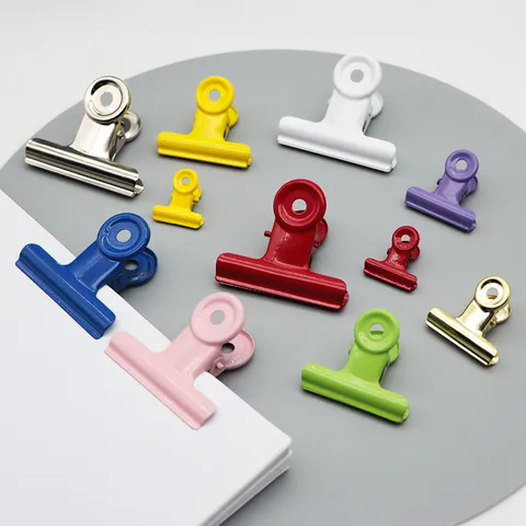 Metal Binder Clips Assorted Sizes Colored Paper Clamps Heavy Duty Foldback Clips For Office School Home Document Organization
