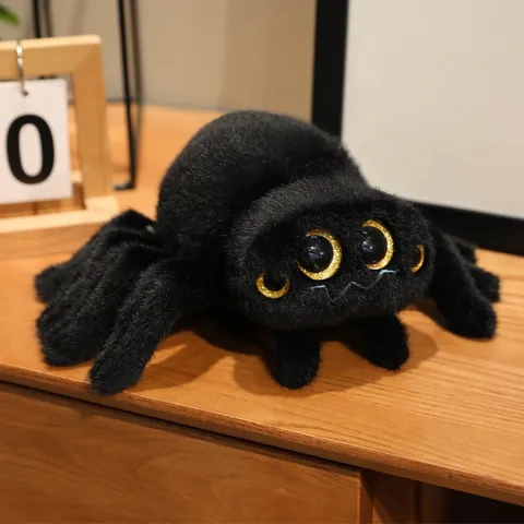 Peluche Ragno di Simulazione Simpatico Animale Stuffed Bambola Cuscino Divertente Decorazione di Halloween Regalo Educativo per Bambini