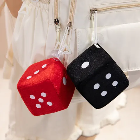 Juguete de Descompresión de Dado de Peluche Suave Cubo de Rubik Colgante Accesorios de Juego Multicolor Relleno de Espuma Alivio del Estrés