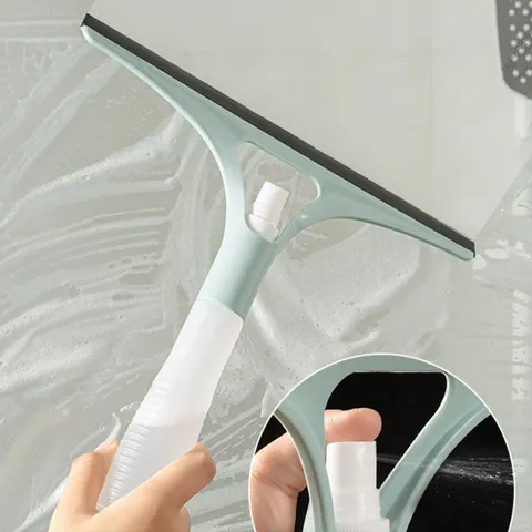 Racleur de Verre à Pulvérisation Multifonctionnel Nettoyeur de Fenêtres Bouteille en Plastique Outil de Nettoyage de Vitres