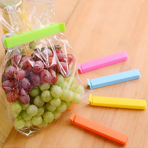 Clips de Scellement Alimentaire en Plastique pour Cuisine Sac à Collation Scellement Résistant à l'Humidité Clips de Préservation Multicolore Outil Domestique Pratique