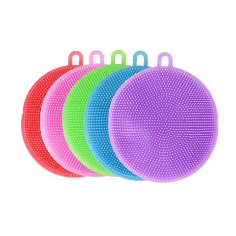 Brosse à Vaisselle en Silicone Multifonctionnelle Épurateur Double Face Outil de Nettoyage Cuisine Flexible Pour Plats