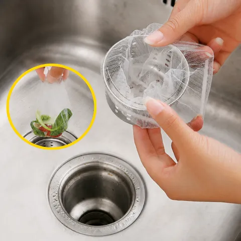 Disposable Kitchen Sink Filter Net Anti-Clogging Garbage Bag Mesh Strainer