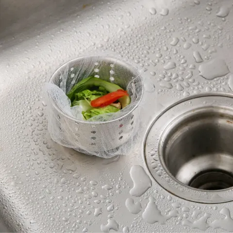Disposable Kitchen Sink Filter Net Anti-Clogging Garbage Bag Mesh Strainer