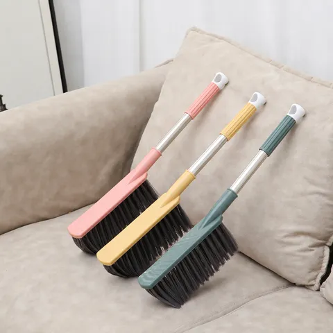 Brosse de Lit à Long Manche pour Ménage Brosse à Poussière à Poils Doux Nettoyeur de Lit en Plastique Pour Canapé et Tapis