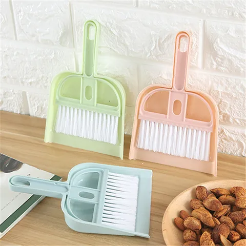 Mini Ensemble Balai Et Pelle De Bureau Brosse De Nettoyage En Plastique Portable Petit Balai Pour Clavier Voiture Bureau Maison