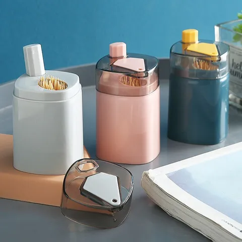 Porte-cure-dents Automatique Pop-Up à Pression Créatif Conteniteur Distributeur Portable en Plastique pour Salon Table à Manger