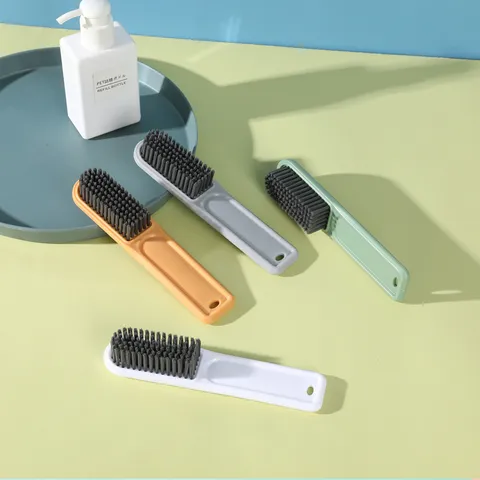 Brosse à Chaussures à Poils Souples à Long Manche Domestique Brosse de Nettoyage de Linge Brosse en Plastique Multifonctionnelle pour Vêtements Chaussures