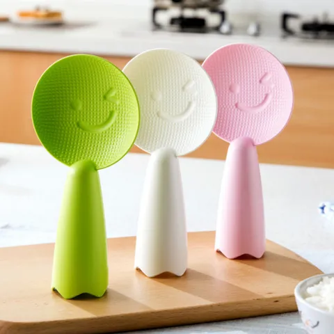 Cuillere a Riz Antiadhesif en Plastique PP Souriante Debout pour Cuisine