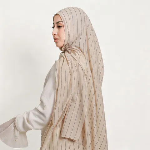 Women Lightweight Metallic Sequin Striped Scarf Casual Long Shawl Head Wrap Versatile Fashion Neck Scarf