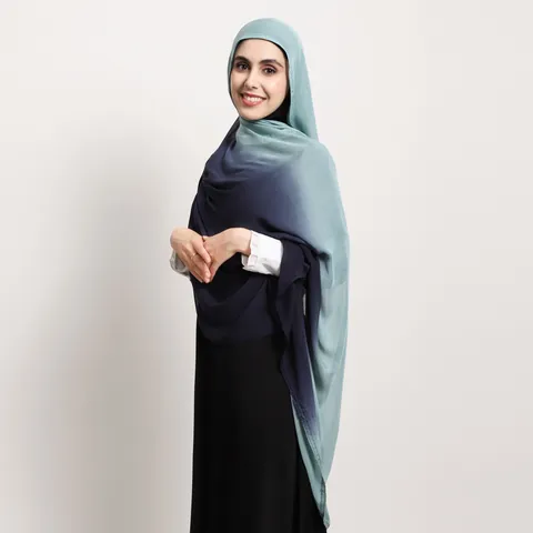 Handmade Hand Painted Gradient Viscose Scarf Lightweight Soft Wide Long Shawl For Women Fashion Head Wrap