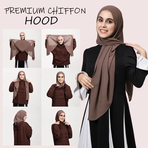 Solid Color Chiffon Scarf Women Hijab Wrap With Magnetic Buckle Lightweight Breathable Long Headscarf Fashion Neckwear