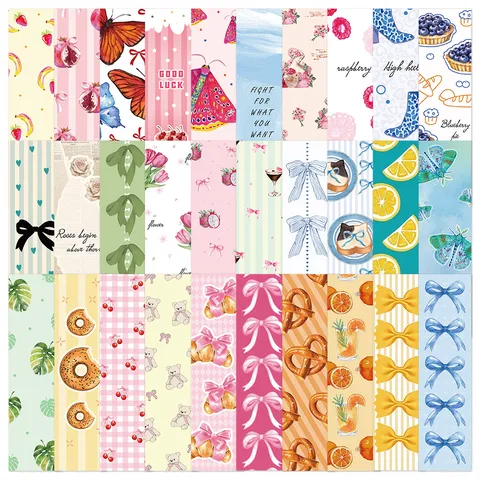 Coquette Style Paper Bookmarks Set Cute Bowknot Floral Reading Page Markers Student Stationery Supplies For Book Lovers